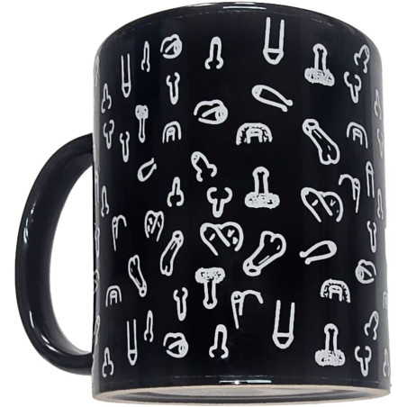 DIABLO PICANTE TAZA NEGRA PENES 370 ML