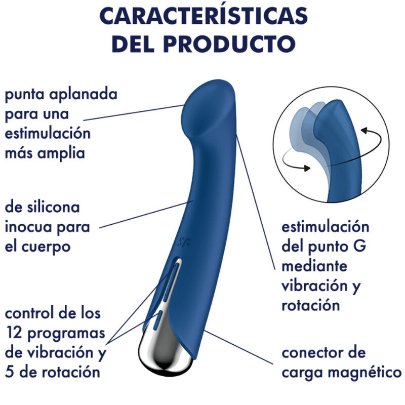 SATISFYER SPINNING G SPORT 1 VIBRADOR ROTADOR AZUL