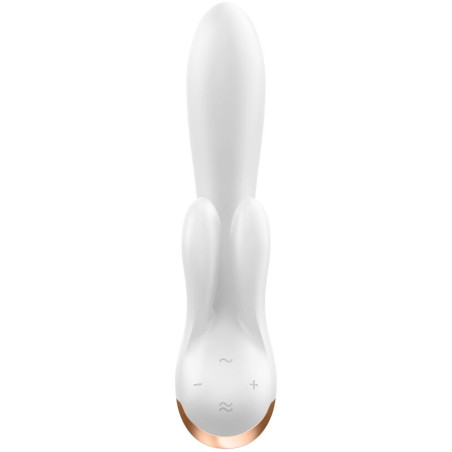SATISFYER DOUBLE FLEX VIBRADOR APP BLANCO