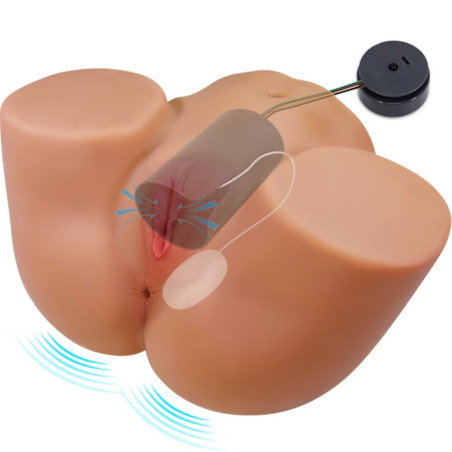 CRAZY BULL ILANA TRASERO FEMENINO REALISTA VIBRADOR SUCCIONADOR CON SONIDO 68 KG