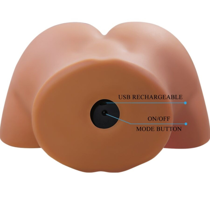 CRAZY BULL ILANA TRASERO FEMENINO REALISTA VIBRADOR SUCCIONADOR CON SONIDO 68 KG