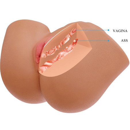 CRAZY BULL ILANA TRASERO FEMENINO REALISTA VIBRADOR SUCCIONADOR CON SONIDO 68 KG