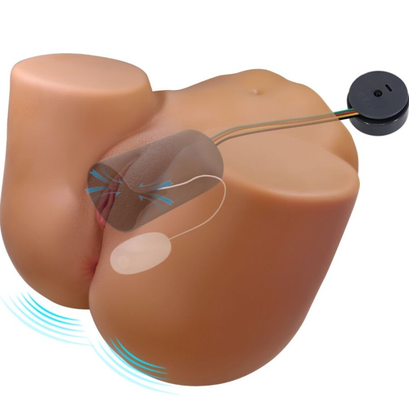 CRAZY BULL WENDY TRASERO FEMENINO REALISTA VIBRADOR SUCCIONADOR CON SONIDO 11 KG
