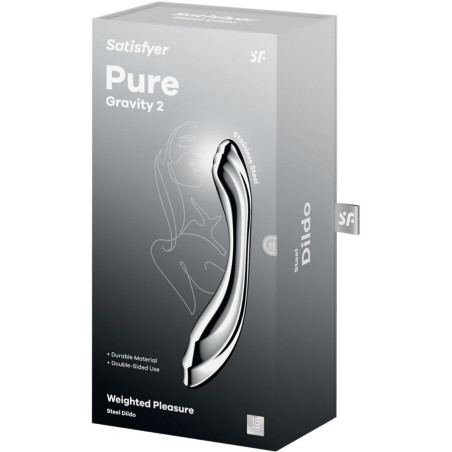 SATISFYER PURE GRAVITY 2 DILDO ACERO INOXIDABLE DOBLE USO