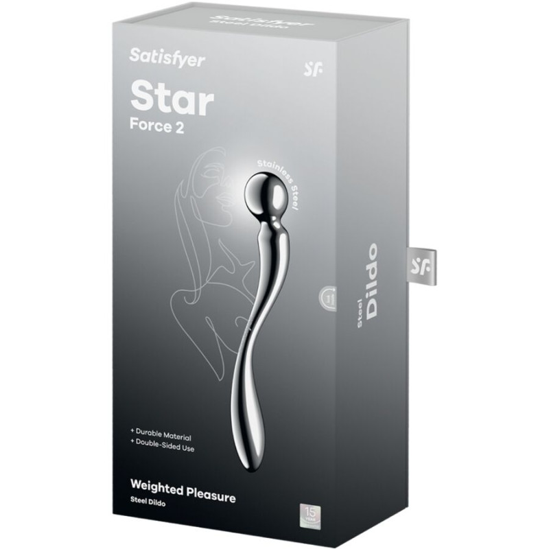 SATISFYER STAR FORCE 2 DILDO ACERO INOXIDABLE DOBLE USO