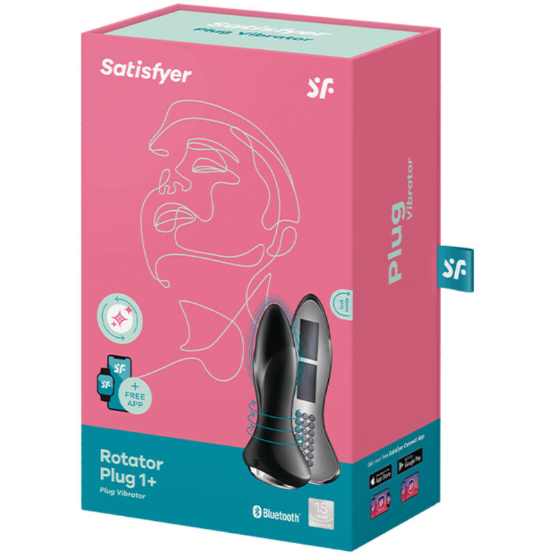 SATISFYER ROTATOR PLUG 1 PLUG VIBRADOR APP NEGRO