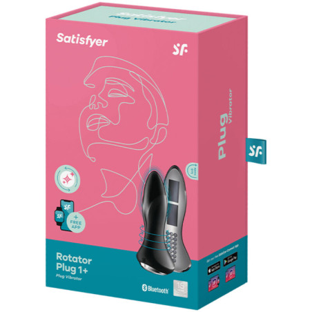 SATISFYER ROTATOR PLUG 1 PLUG VIBRADOR APP NEGRO