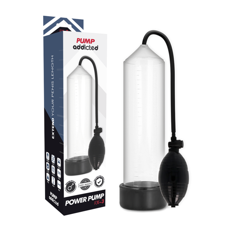 PUMP ADDICTED BOMBA ERECCION RX3 TRANSPARENTE