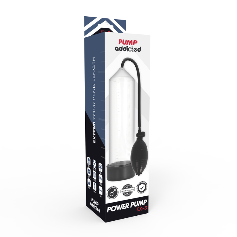 PUMP ADDICTED BOMBA ERECCION RX3 TRANSPARENTE