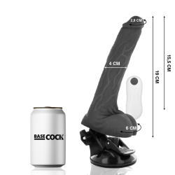BASECOCK VIBRADOR REALISTICO CONTROL REMOTO NEGRO 19 CM O 4 CM 2
