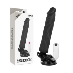 BASECOCK VIBRADOR REALISTICO CONTROL REMOTO NEGRO 21 CM O 4 CM