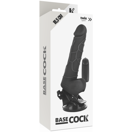 BASECOCK VIBRADOR REALISTICO CONTROL REMOTO NEGRO 185 CM O 4CM
