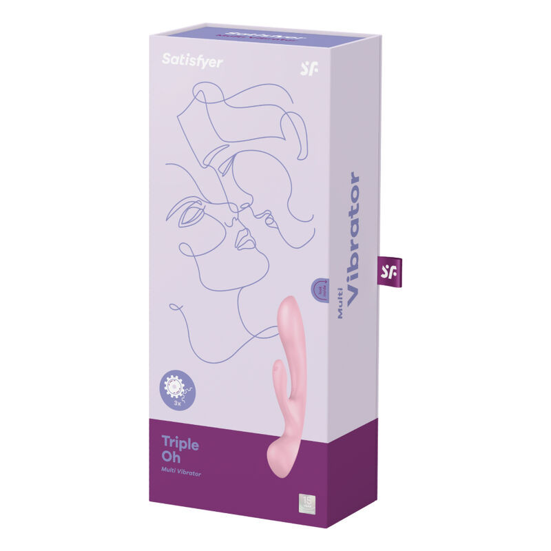 SATISFYER TRIPLE OH VIBRADOR HIBRIDO ROSA