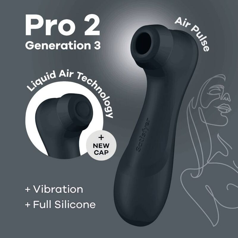 SATISFYER PRO 2 GENERACION 3 LIQUID AIR TECHNOLOGY NEGRO