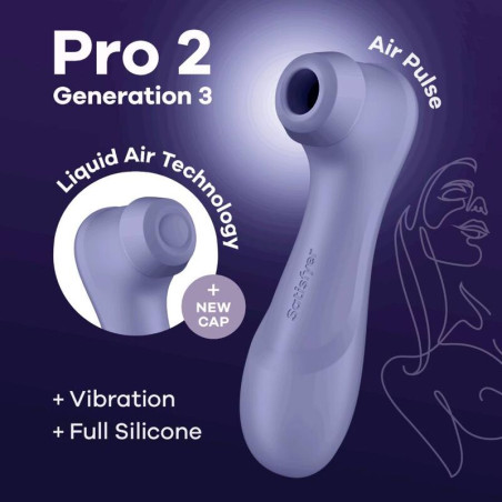 SATISFYER PRO 2 GENERACION 3 LIQUID AIR TECHNOLOGY LILA