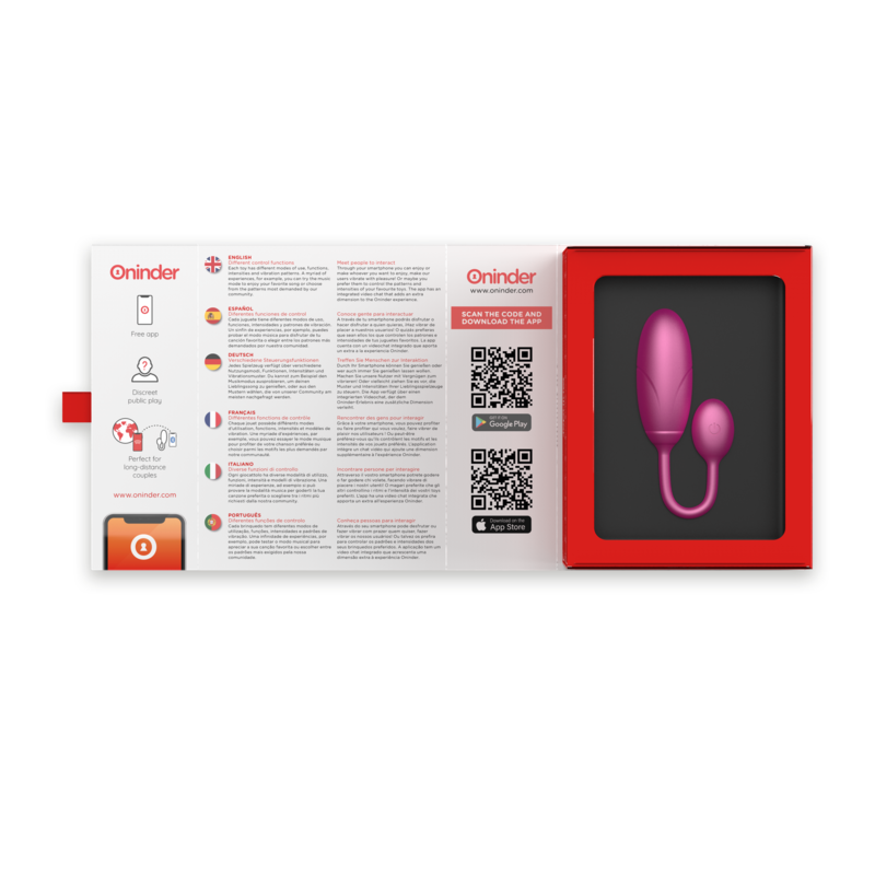 ONINDER DENVER HUEVO VIBRADOR ROSA 7 X 27 CM APP GRATUITA