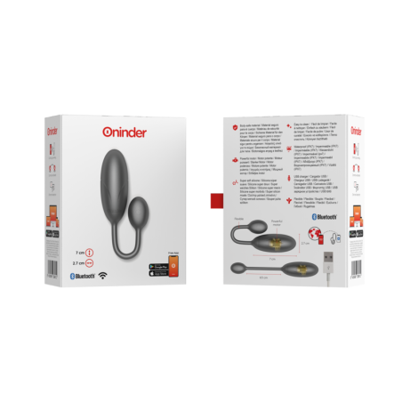 ONINDER DENVER HUEVO VIBRADOR NEGRO 7 X 27 CM APP GRATUITA