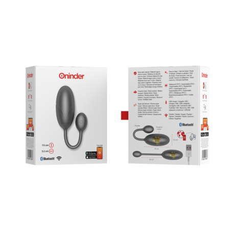 ONINDER TOKYO HUEVO VIBRADOR NEGRO 75 X 32 CM APP GRATUITA