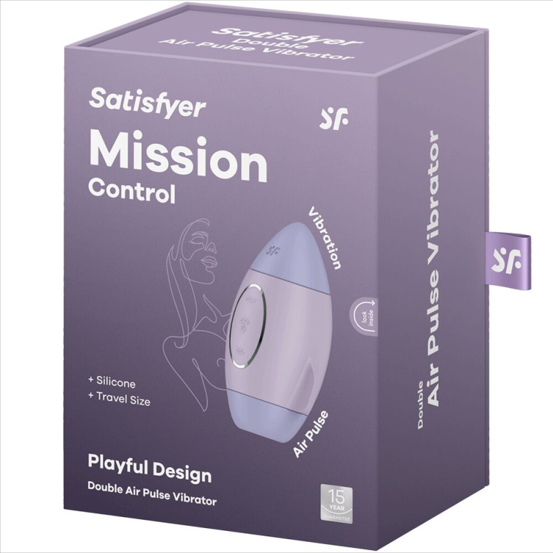 SATISFYER MISSION CONTROL LILA VIBRADOR PEQUENO DE DOBLE IMPULSO