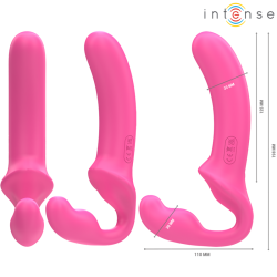 INTENSE AMY VIBRADOR DOBLE 20 CM ROSA CONTROL REMOTO 2