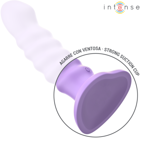 INTENSE BRENDA VIBRADOR TALLA M DISENO EN ESPIRAL 10 VIBRACIONES MORADO CONTROL REMOTO