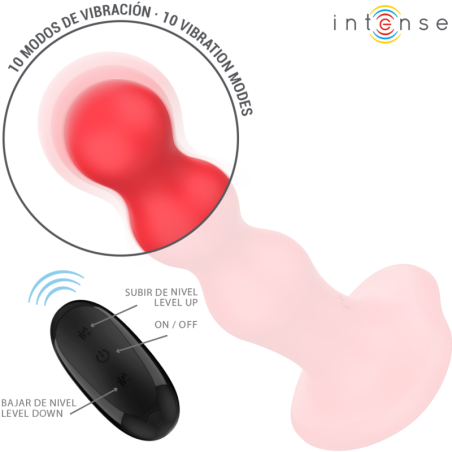 INTENSE CODY VIBRADOR CON VENTOSA ROJO CONTROL REMOTO