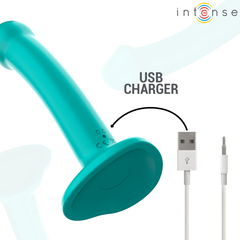 INTENSE KATIE VIBRADOR CON VENTOSA 10 VIBRACIONES AZUL OSCURO CONTROL REMOTO