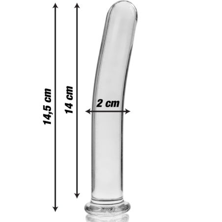 NEBULA SERIES BY IBIZA MODELO 8 DILDO CRISTAL TRANSPARENTE 145 CM O 2 CM