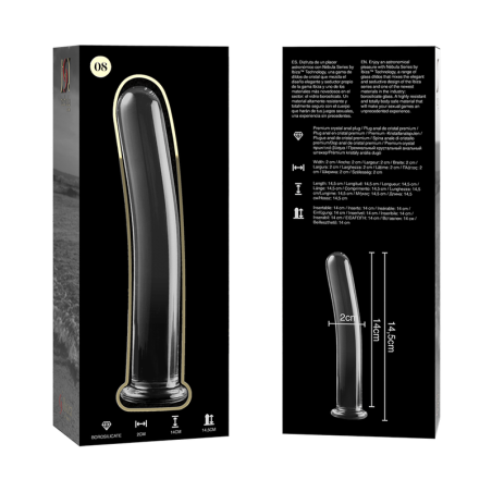 NEBULA SERIES BY IBIZA MODELO 8 DILDO CRISTAL TRANSPARENTE 145 CM O 2 CM