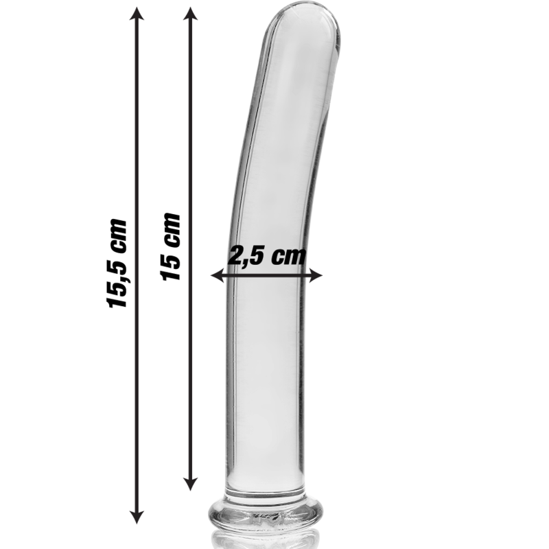 NEBULA SERIES BY IBIZA MODELO 9 DILDO CRISTAL TRANSPARENTE 155 CM O 25 CM