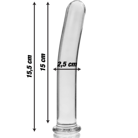 NEBULA SERIES BY IBIZA MODELO 9 DILDO CRISTAL TRANSPARENTE 155 CM O 25 CM