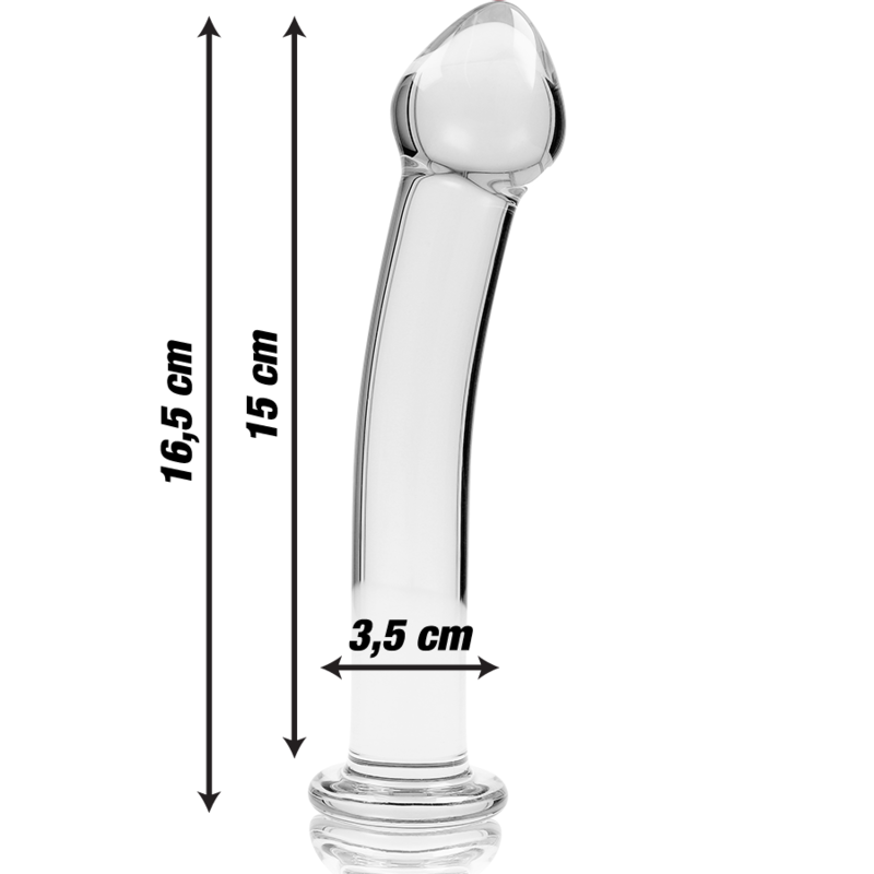 NEBULA SERIES BY IBIZA MODELO 11 DILDO CRISTAL TRANSPARENTE 16 CM O 3 CM