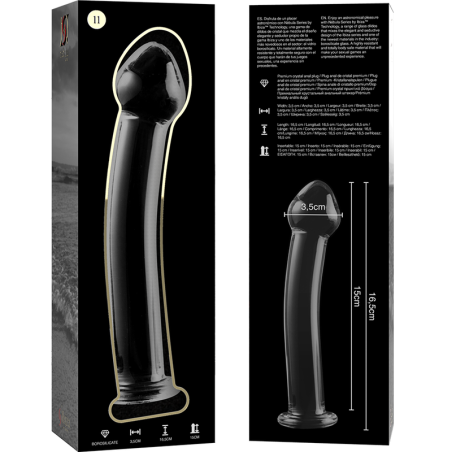 NEBULA SERIES BY IBIZA MODELO 11 DILDO CRISTAL TRANSPARENTE 16 CM O 3 CM