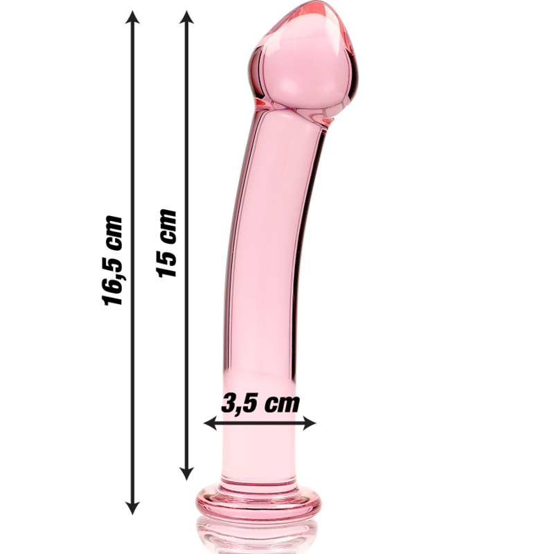 NEBULA SERIES BY IBIZA MODELO 11 DILDO CRISTAL ROSA 16 CM O 3 CM