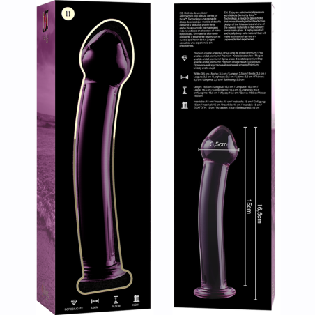 NEBULA SERIES BY IBIZA MODELO 11 DILDO CRISTAL ROSA 16 CM O 3 CM
