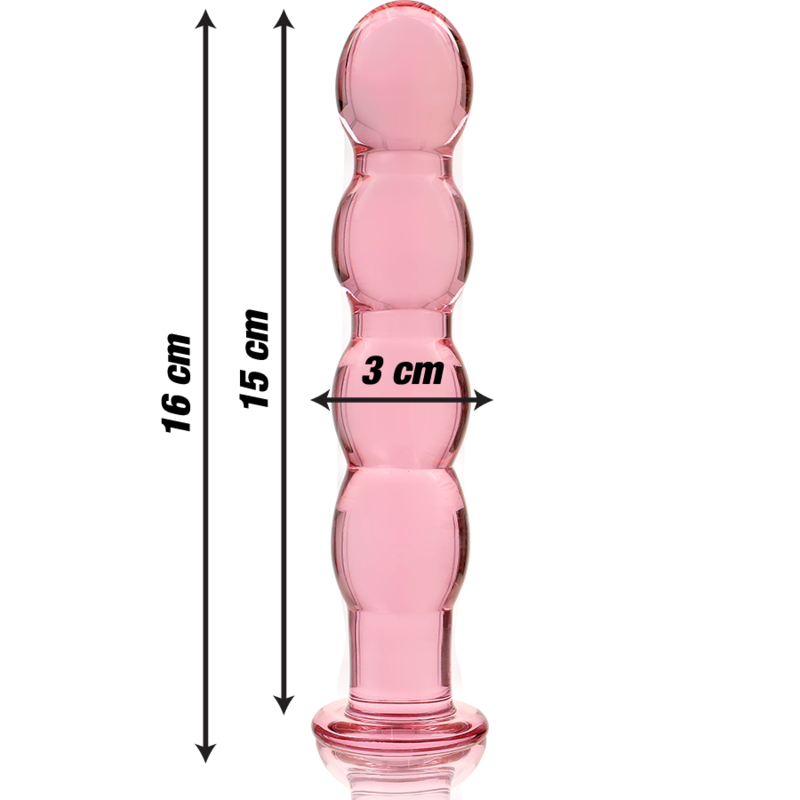 NEBULA SERIES BY IBIZA MODELO 10 DILDO CRISTAL ROSA 165 CM O 35 CM