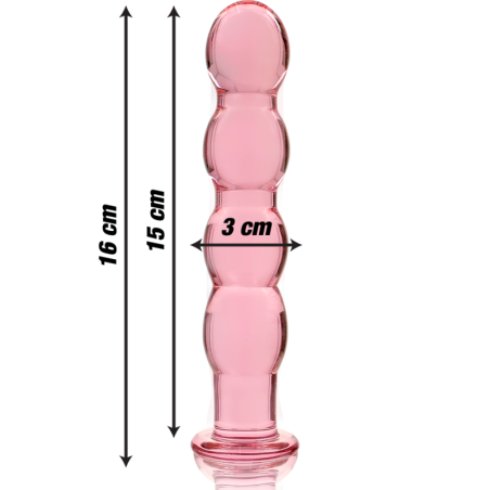 NEBULA SERIES BY IBIZA MODELO 10 DILDO CRISTAL ROSA 165 CM O 35 CM
