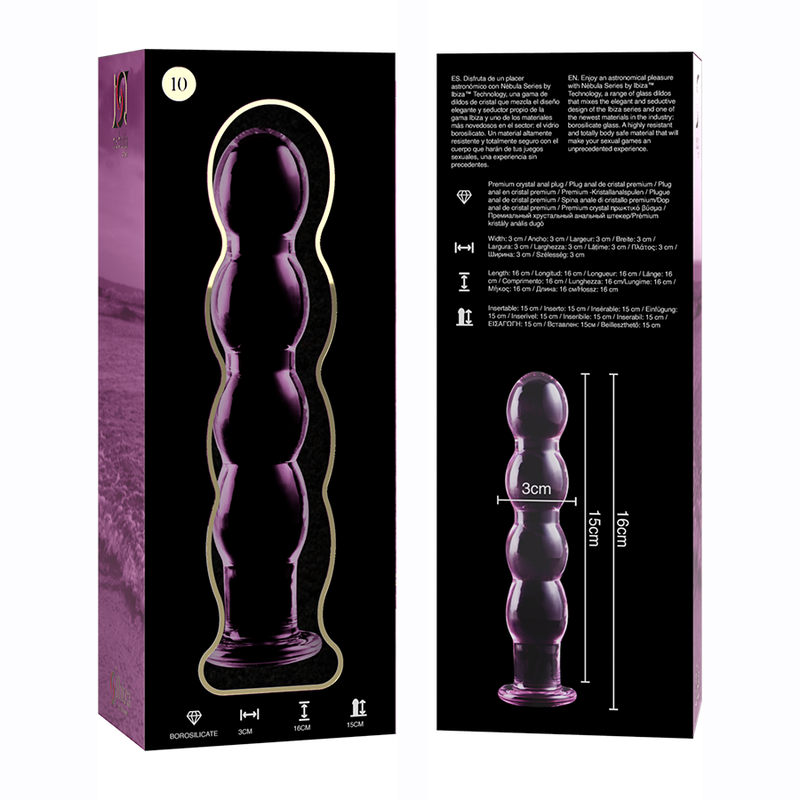 NEBULA SERIES BY IBIZA MODELO 10 DILDO CRISTAL ROSA 165 CM O 35 CM