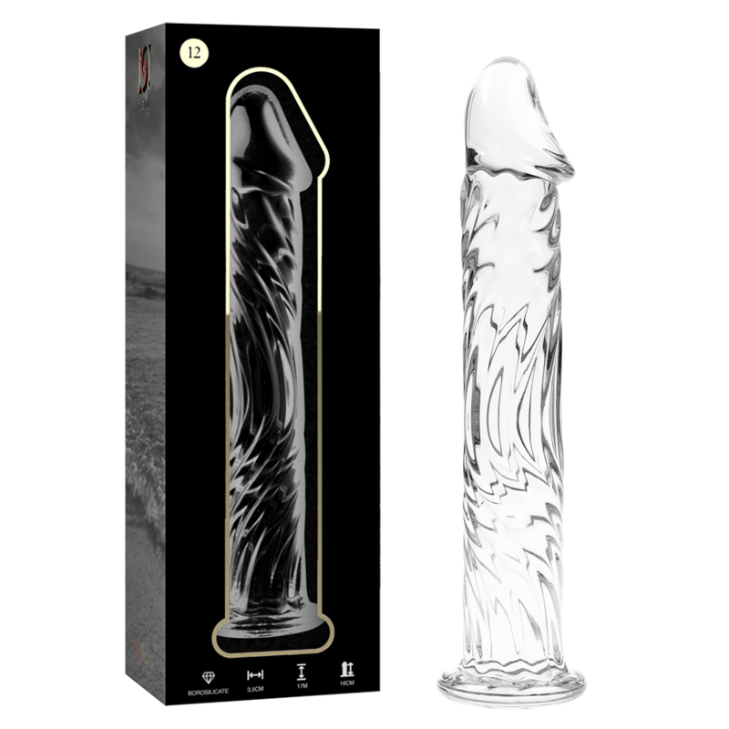 NEBULA SERIES BY IBIZA MODELO 12 DILDO CRISTAL TRANSPARENTE 17 CM O 35 CM