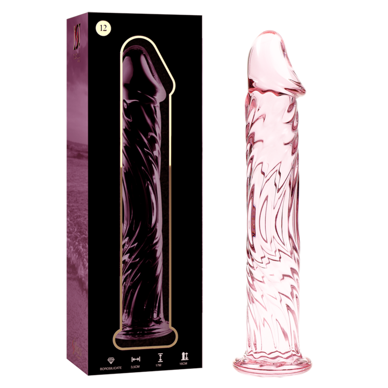 NEBULA SERIES BY IBIZA MODELO 12 DILDO CRISTAL ROSA 17 CM O 35 CM