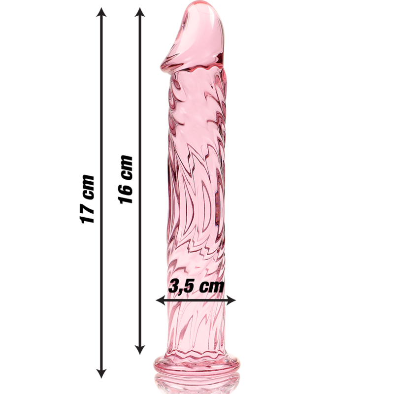 NEBULA SERIES BY IBIZA MODELO 12 DILDO CRISTAL ROSA 17 CM O 35 CM