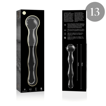 NEBULA SERIES BY IBIZA MODELO 13 DILDO CRISTAL TRANSPARENTE 18 CM O 35 CM