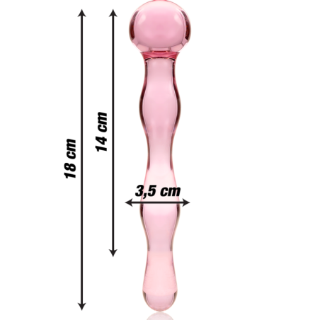NEBULA SERIES BY IBIZA MODELO 13 DILDO CRISTAL ROSA 18 CM O 35 CM