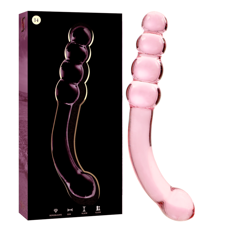 NEBULA SERIES BY IBIZA MODELO 14 DILDO CRISTAL ROSA 185 CM O 3 CM
