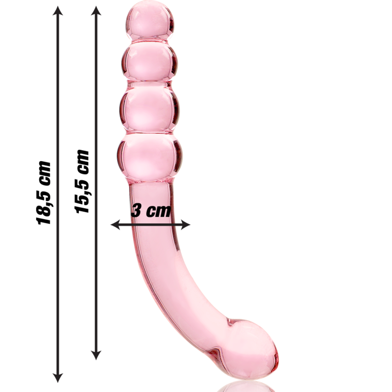 NEBULA SERIES BY IBIZA MODELO 14 DILDO CRISTAL ROSA 185 CM O 3 CM