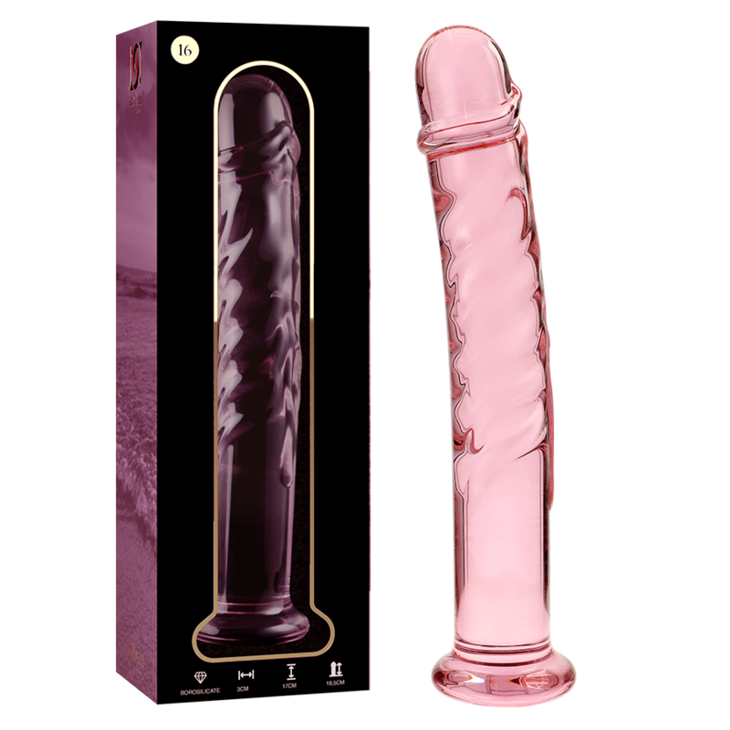 NEBULA SERIES BY IBIZA MODELO 16 DILDO CRISTAL ROSA 185 CM O 3 CM