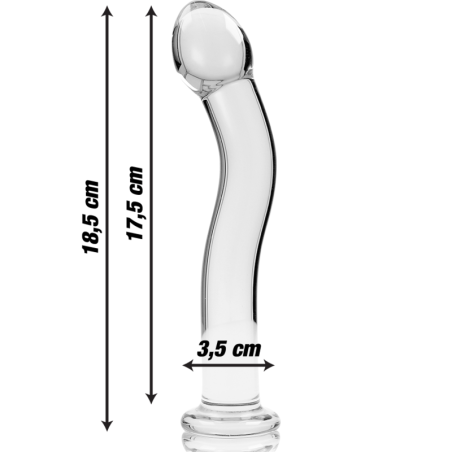 NEBULA SERIES BY IBIZA MODELO 18 DILDO CRISTAL TRANSPARENTE 185 CM O 35 CM