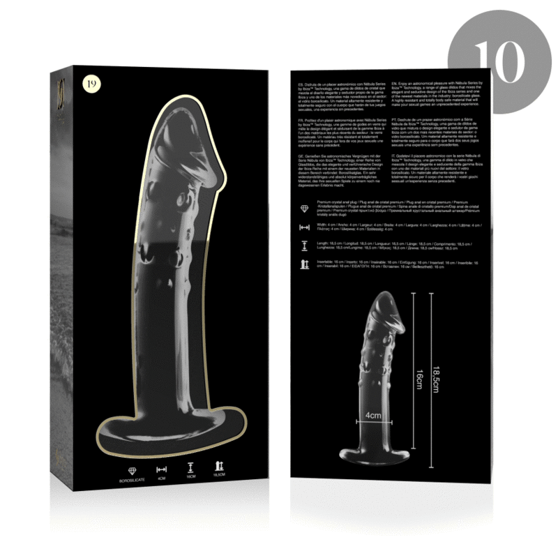 NEBULA SERIES BY IBIZA MODELO 19 DILDO CRISTAL TRANSPARENTE 185 CM O 4 CM