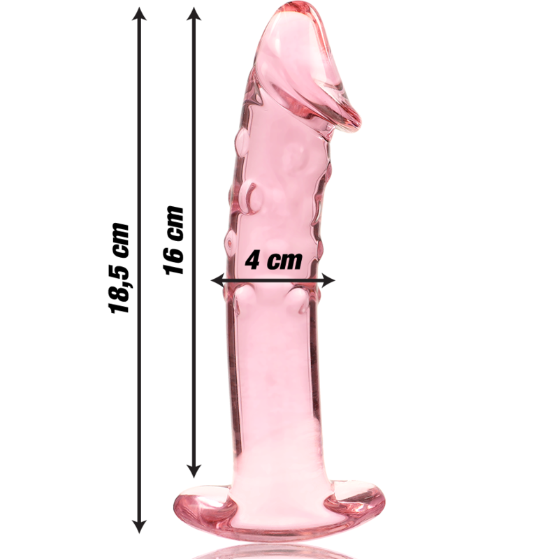 NEBULA SERIES BY IBIZA MODELO 19 DILDO CRISTAL ROSA 185 CM O 4 CM