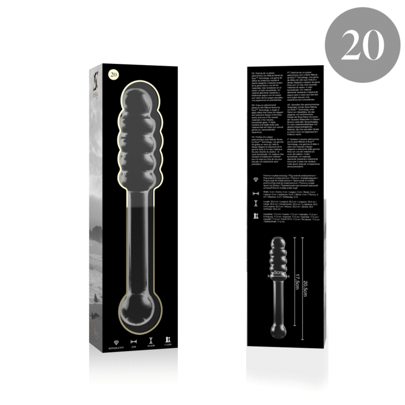 NEBULA SERIES BY IBIZA MODELO 20 DILDO CRISTAL TRANSPARENTE 205 CM O 3 CM